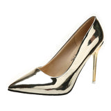 Niulatu Women Pumps Fashion Luxury Wedding Party Shoes Sexy Gold Silver Pointed Toe High Heels Women Shoes Stilettos Large Size 44 DJSE