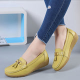 Niulatu Women Flats Ballet Shoes Cut Out Leather Breathable Moccasins Women Boat Shoes Ballerina Ladies Casual Shoes DJSE