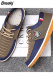 Niulatu Men's Canvas Shoes Lightweight Sports Shoes Casual Mesh Breathable Vulcanized Shoes Classic Fashion Lace Up Work Shoes 2025 DJSE