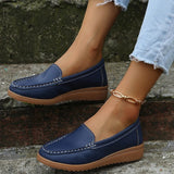 Niulatu Women Flats 2025 Spring Summer Shoes Women Heels 4.3CM Genuine Leather Chaussures Femme Casual Women Loafers Ballet Flat Shoes DJSE