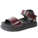 Niulatu Arrival Brand Open Toe Platform Punk Chunky Heel Buckle women's Sandals Black Leisure Casual Summer Shoes Woman DJSE