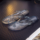 Niulatu Women Slippers Jelly Shoes Candy Colors Transparent Slides Women's Fashion Casual Slip On Flat Beach Female Shoes 2025 DJSE