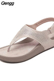 Niulatu Woman Retro Sandals Women Flip Flops Female Hook Loop Thong Beach Shoes Casual Flat Ladies Sewing Outside Sandals Summer DJSE
