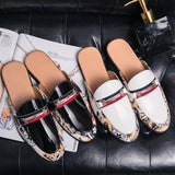 Niulatu Outdoor Mixed Colors Men Half Loafers Patent Leather Half Shoes Fashion Lightweight Slippers Breathable Man Casual Mules DJSE