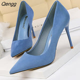 Niulatu 2025 New Women Pumps Suede High Heels Shoes Fashion Office Shoes Stiletto Party Shoes Female Comfort Women Heels DJSE