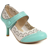 Niulatu Lady Mary Janes Pumps Hook Loop Cotout High Heels Casual Pink Fashion Vintage Heeled Summer Shoes Footwear Woman DJSE