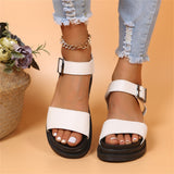 Niulatu Arrival Brand Open Toe Platform Punk Chunky Heel Buckle women's Sandals Black Leisure Casual Summer Shoes Woman DJSE