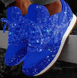 Niulatu Women's Sneakers Flat Vulcanized Shoes Woman Lace up Bling Ladies Platform Female Casual Fashion Spring Women Footwear DJSE