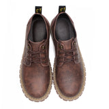 Niulatu 2025 Men Casual Shoes Men Martins Leather Shoes Work Safety Shoes Winter Waterproof Ankle Botas Brogue Plus Size DJSE