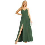 Niulatu Strap Bridesmaid Dresses for Women Chiffon Long Formal Party Prom HZ1007