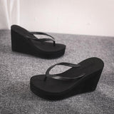 Niulatu Shoes Lady House Slippers Platform Slides Low on A Wedge Rubber Flip Flops Summer New Clogs Woman Candy Colors DJSE