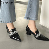 Niulatu New Brand Women Pumps Fashion Low Round Heel Ladies Slingback Pointed Toe Slip On Oxford Shoes Casual Office Shoe DJSE