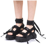 Niulatu Tops Summer Sandals Women Platform Creepers 6CM Heel Wedge Shoes Woman Ankle Strap Sandalias Mujer Sneakers DJSE