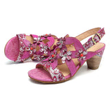 Niulatu Super Comfy Sequined Pattern Floral Veins Hook Loop Elegant Sandals Summer Shoes Women 2025 DJSE