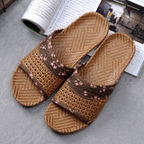 Niulatu Breathable Straw Mat Slipper Women Indoor Shoes Anti-slip Open Toe Lovers Home Floor Slides Female Linen Slippers DX423 DJSE