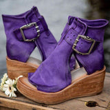 Niulatu Women Sandals Casual Wedge Heels Sandals With Platform Chaussure Femme Retro Summer Shoes For Women High Heels Sandalias Mujer DJSE