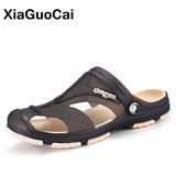 Niulatu Summer Men's Slippers Clogs Slip-On Garden Shoes Breathable Man Sandals Plus Size Male Beach Shoes Flip Flops Quick Dry DJSE
