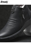 Niulatu Men Shoes Designer Genuine Leather 100%wool Lining Winter Super Keep Warm Outdoor Ankle Boots Snow Boots Casual Sneakers DJSE