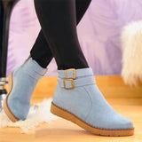 Niulatu Flat Heels Spring Metal Rivet Vintage Cowboy Shoes Tassel Boots Women Faux Suede Ankle Boots Autumn DJSE