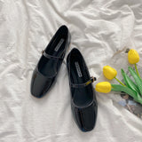Niulatu Shoes New Spring Thick Heel Square Toe Shallow Mouth Single Shoes Women Wild Fairy Style Mary Jane Shoes DJSE