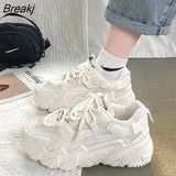 Niulatu Women' Sneakers Thick Bottom Platform Vulcanize Casual Chunky Running Shoes for Woman Autumn Winter Female 2025 DJSE