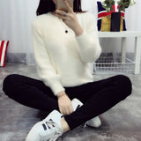 2025 New Sweater Women Wear Imitation Water Stinget Lint Knitted Bottom Shirt To Keep Warm Round Collar Coat Soft On The Head HZ0108