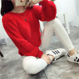 2025 New Sweater Women Wear Imitation Water Stinget Lint Knitted Bottom Shirt To Keep Warm Round Collar Coat Soft On The Head HZ0108