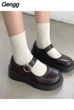 Niulatu Women's Shoes Platform Autumn Oxfords Female Footwear Clogs Fall Retro Leather Dress Summer Fabric Mary Janes Basic Rome Rubber DJSE