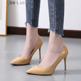 Niulatu Women Pumps High Heels Shoes Woman Stiletto Pointed Toe Female Sexy Party Shoes Office Lady Wedding Party Plus Size DJSE