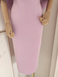 Niulatu A line Off The Shoulder Lilac Vacation Dress Satin Women Dresses SD172