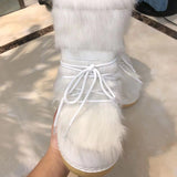 Niulatu Women Boot 2025 Winter European American Fashion Space Boot Wool Moon Footwear Snow Boot Plush Thermal Women Shoes DJSE