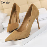Niulatu 2025 New Women Pumps Suede High Heels Shoes Fashion Office Shoes Stiletto Party Shoes Female Comfort Women Heels DJSE