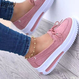 Niulatu Women's Shoes Summer 2025 New Lace-up Platform Casual Sneakers Plus Size 43 Comfort Non Slip Flat Loafers Women Vulcanize Shoes DJSE
