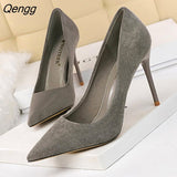 Niulatu 2025 New Women Pumps Suede High Heels Shoes Fashion Office Shoes Stiletto Party Shoes Female Comfort Women Heels DJSE