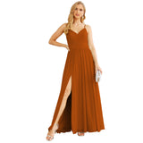 Niulatu Strap Bridesmaid Dresses for Women Chiffon Long Formal Party Prom HZ1007