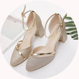 Niulatu Women Classic Pointed Toe High Quality Black Leather Buckle Strap Square Heel Shoes Lady Office Pumps Sapatos Femininas G288 DJSE