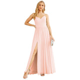 Niulatu Strap Bridesmaid Dresses for Women Chiffon Long Formal Party Prom HZ1007