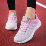 Niulatu for Women Sneakers 2025 Summer Woman Casual Sport Shoe Flats Casual Ladies Mesh Light Breathable Nursing Vulcanize Shoes DJSE