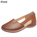 Niulatu Women's Flat Shoes Wedge Sandals New Hollow Breathable Summer Casual Shoes for Woman Retro Plus Size Comfortable Walking Shoes DJSE
