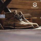 Niulatu Vintage Military Combat Boots For Men Retro Leather Yellow Shoes Outdoor Casual Couple Ankle Desert Boot Escape Shoe DJSE