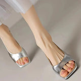Niulatu Women's Shoes Medium Thin Heels Footwear Open Toe Summer 2025 Gold Sandals for Woman Stiletto Outdoor Casual Chic and Elegant H DJSE