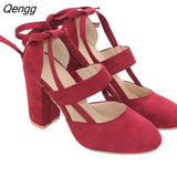 Niulatu Plus Size 35-43 Women Heels Chaussures Femme Gladiator Summer High Heels For Party Wedding Shoes Women Thick Heels DJSE