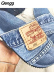 Niulatu Versatile Personality Large Size Denim Flat Slippers Female 2025 New Beach Shoes Sandals and Slippers DJSE