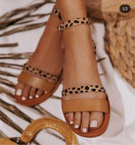 Niulatu Women Sandals 2025 Summer Sexy Fashion Plus Size Shoes Snakeskin Print Casual Sandals Buckle Straps Beach Shoes Ladies Sandals DJSE