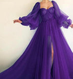 Niulatu Evening Dress, Long Sleeves Long Prom Dress HZ0113