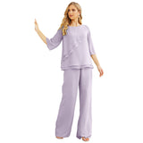 Niulatu Chiffon Mother of The Bride Dress Plus Size Pant Suits Ruffle HZ1007