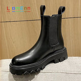 Niulatu Winter Chelsea Boots Women 2025 Punk Gothic Platform Combat Ankle Boots For Women Fur Short Plush Shoes Luxury Designer DJSE