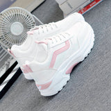 Niulatu Women Sneakers Fashion Women's Sports Shoes Casual Shoes Woman Comfortable Breathable White Female Platform Sneakers DJSE