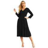 Niulatu Chiffon Bridesmaid Dress V-Back Waist Belt Formal Prom Gown Mother of The Bride Wedding HZ1007