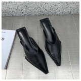 Niulatu Brand Designer Women Slippers Fashion Leopard Mule Flat Pointed Toe Casual Shoes Slide Low Heel Snake Sandal Big Size DJSE